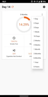 Quit Smoking Tracker android App screenshot 2